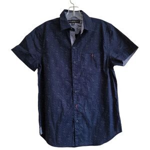 Truth Substance Men's Blue  Short-Sleeve Button Down Shirt Sz Small